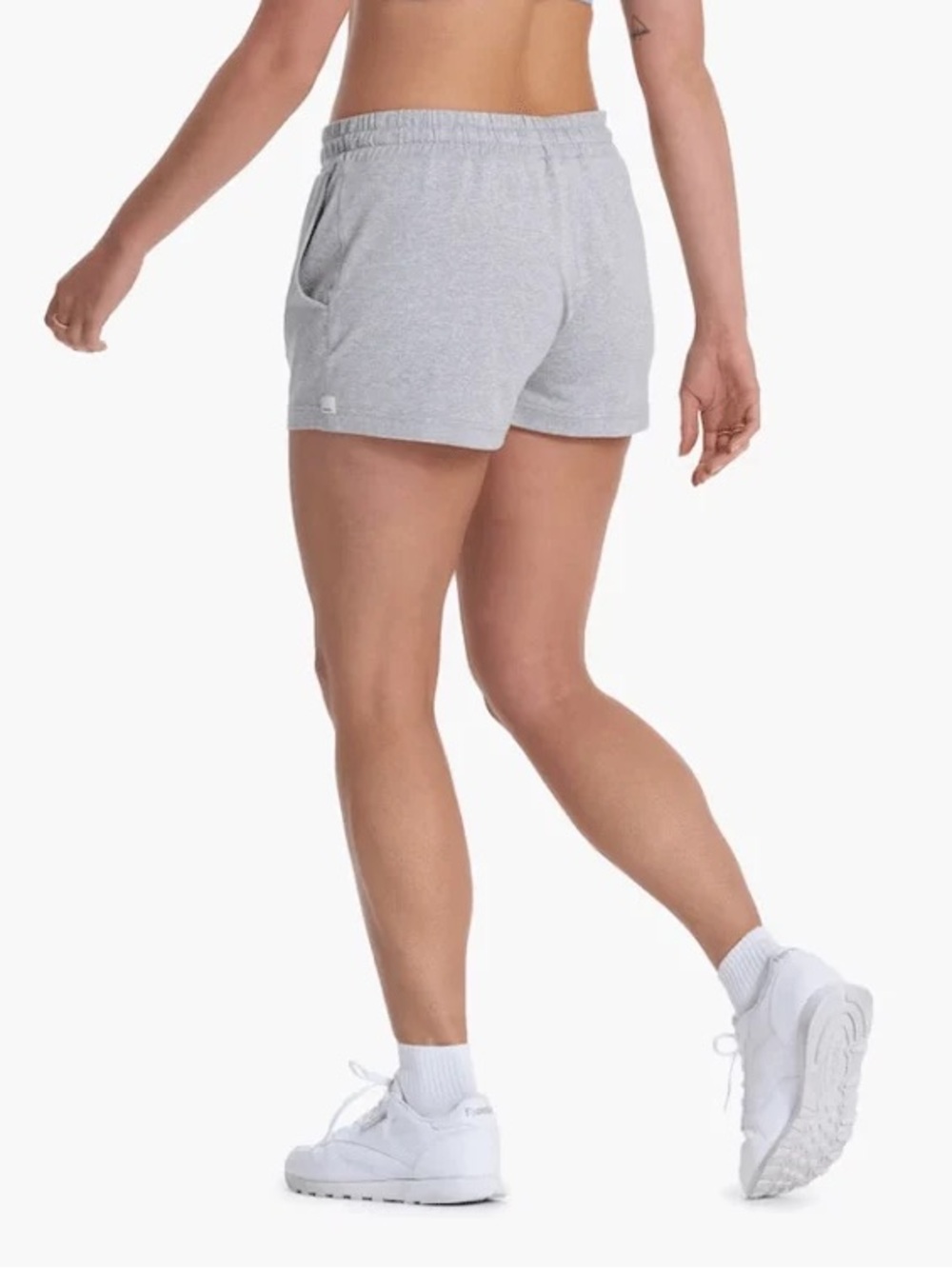 Vouri Halo Performance Light Gray Women's Drawstring Lounge Shorts - Picture 3 of 10